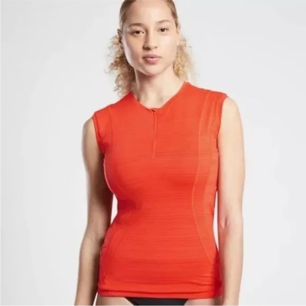 ATHLETA Pacifica Illume UPF Fitted Tank  size Plus 3X | Vermilion NWT